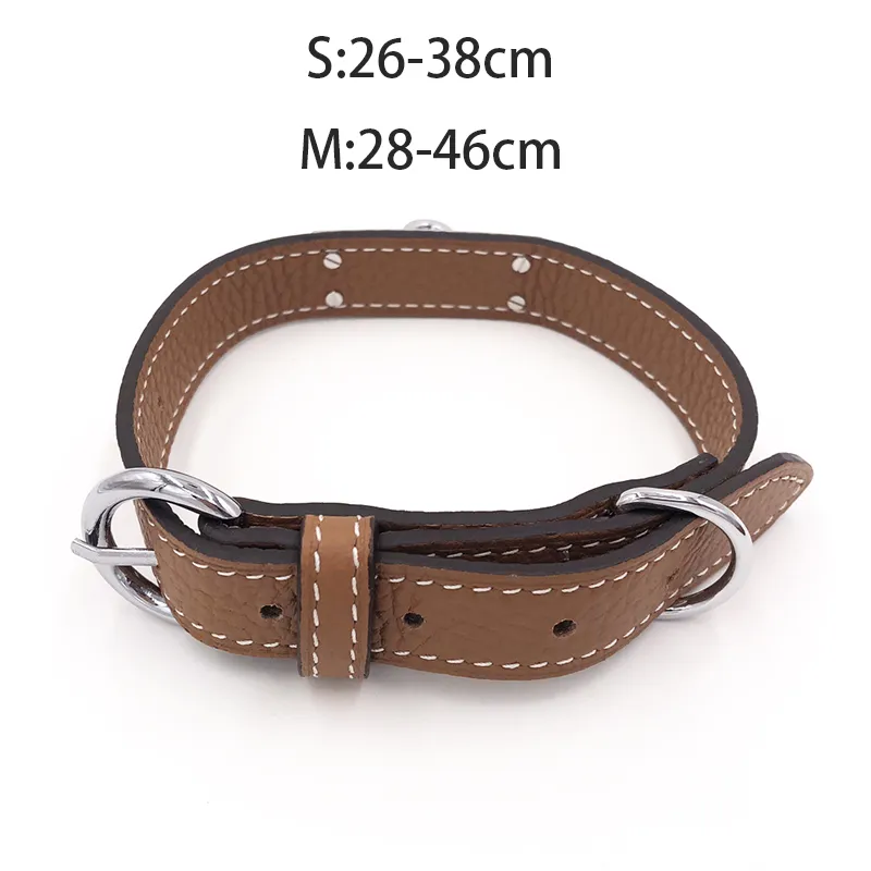 Designer Dog Collar and Leash Cover Classic plaid pattern Soft cowhide Luxury leather spiked pet collar Modern designer look suitable for small, mediu