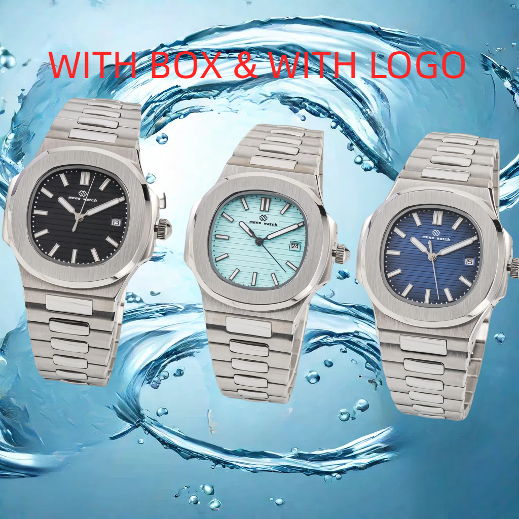 mens automatic mechanical watches classic style 40mm full stainless steel strap wristwatches sapphire super luminous