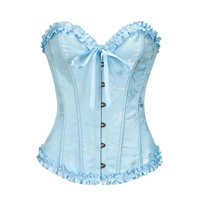 2025 New designer women s Victorian style tight corset plus size fashion with bone bust top sexy super chest retro low print small corset lace