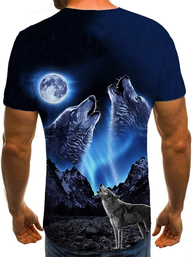 Mens T shirt Wolf Shirts for Men Women 3D Print Wolves Animal Unisex Short Sleeve Tee tee Casual tops summer clothes fashion