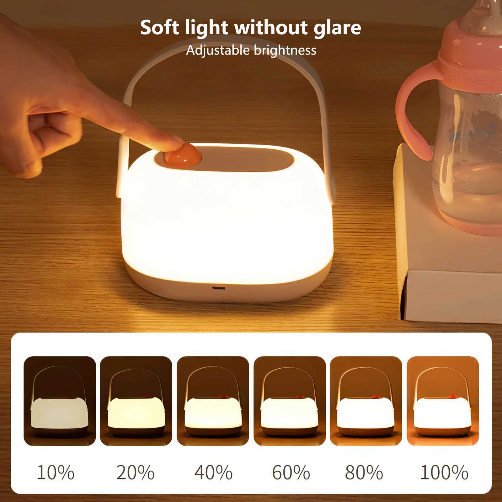 Baby night light adjustable warm nursery light suitable for children breastfeeding and sleep assisted charging outdoor camping decoration light M24102