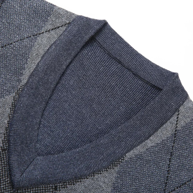 Mens Thickened Casual Sweater Tank Top Autumn and Winter Warm Vest u241025
