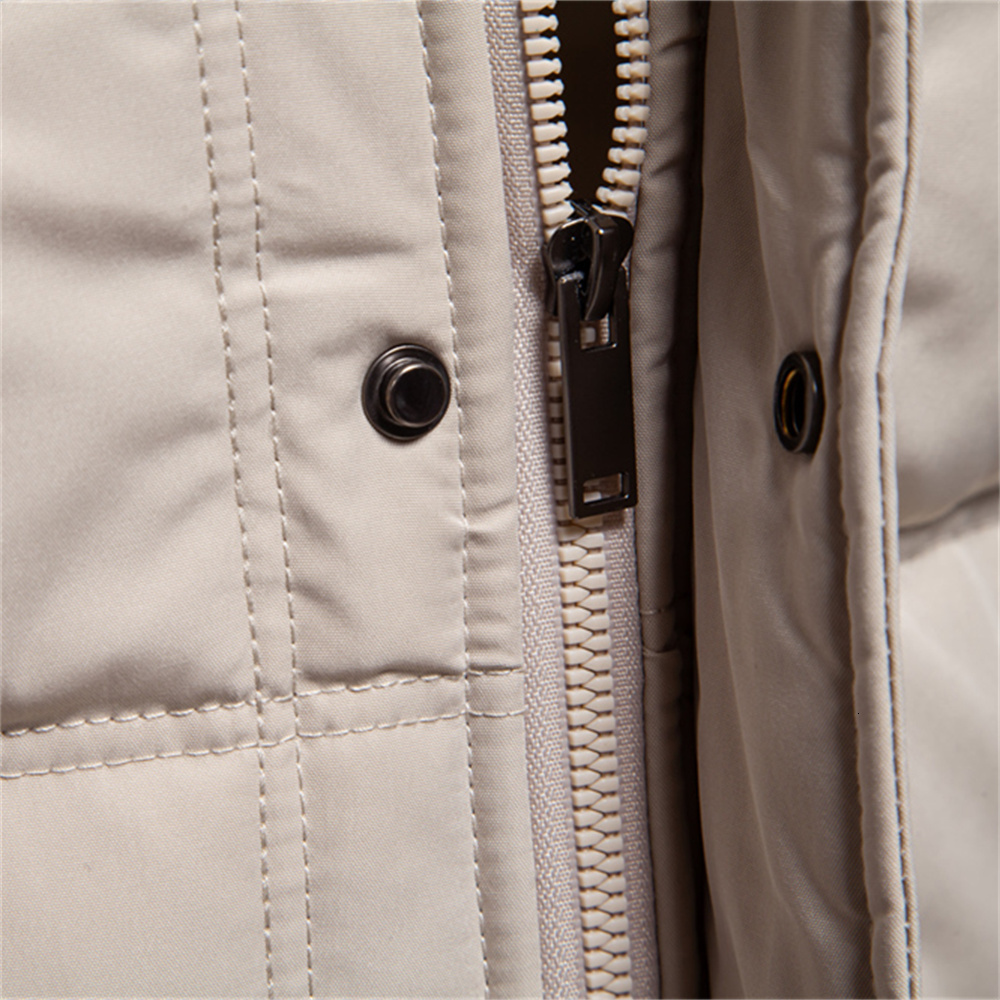 AIOPESON New Winter Warm Pocket Fleece Ed Jackets Plaid Caual Zipper Jacket Coat For Men