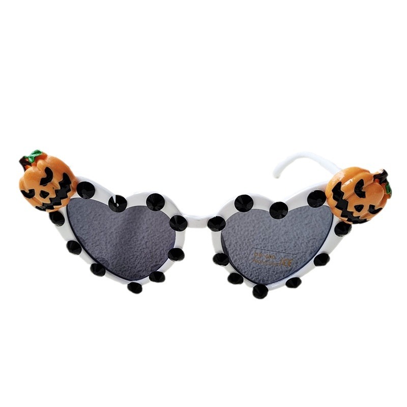 Factory Supply Halloween Christmas Sunglasses Love Heart Shaped Party Little Devil Pumpkin Skull Glasses