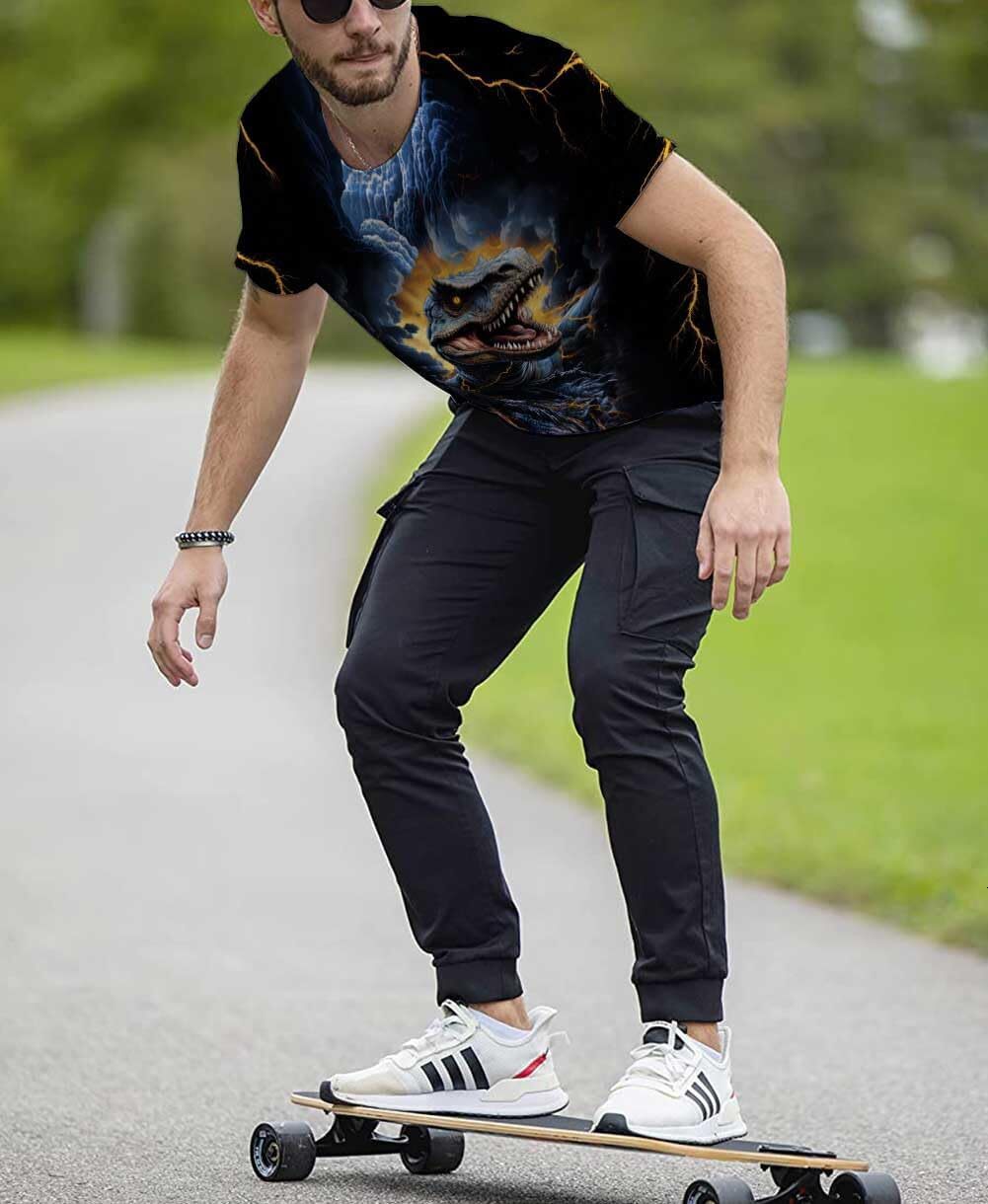 Mens T shirt 3D Print Funny Graphics Tees Crewneck Short Sleeve Tees for Mens tee Casual tops summer clothes Fashion patterns cool