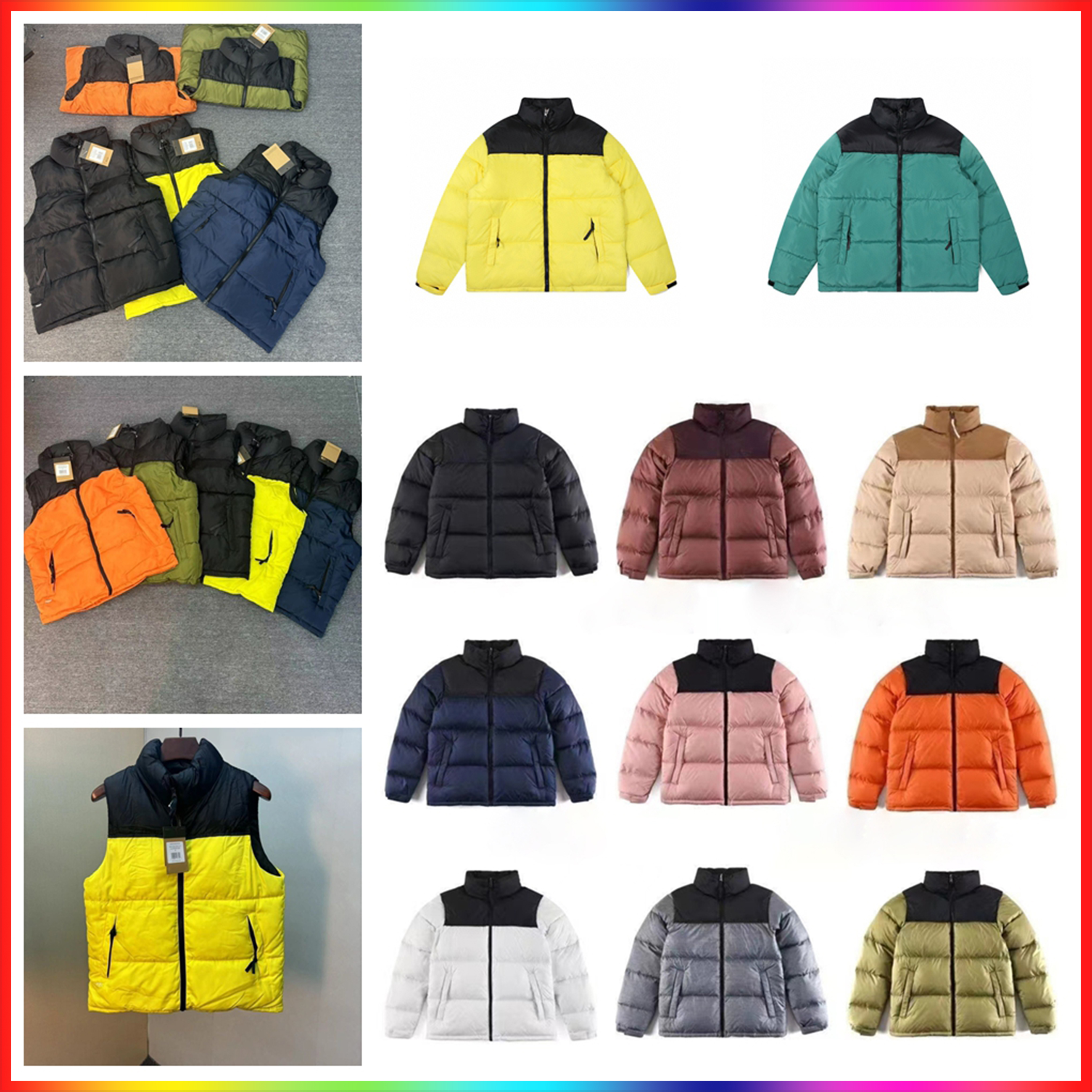 Men's winter jacket designer Coats jacket Womens Winter Vest 2024 the northhface jacket High Quality Zipper embroidered letters Winter thickening outdoor Jackets