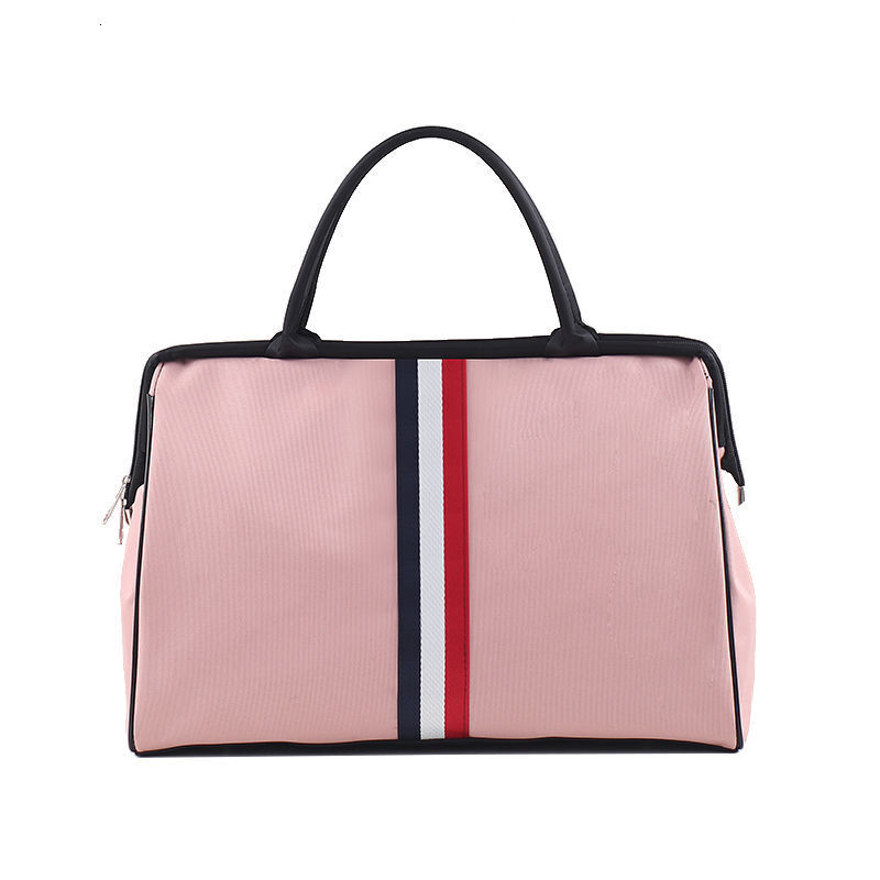 New designer travel bag large women's handbag men's waterproof portable foldable neutral wholesale travel package striped cushion