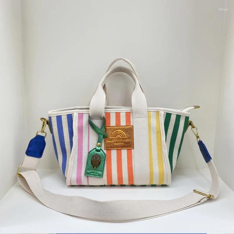 Drawstring Canvas 2024 Large Capacity Brands Bags Women's Handbag Fashion Shoulder Borse Firmate Handtasch 5061 4