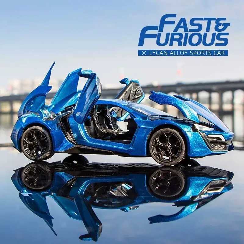 1 32 LYKAN Hypersport Supercar Alloy Car Die Casting and Toy Car Model Sound Light Pull Back Car Toy Collection Childrens Gifts M241025
