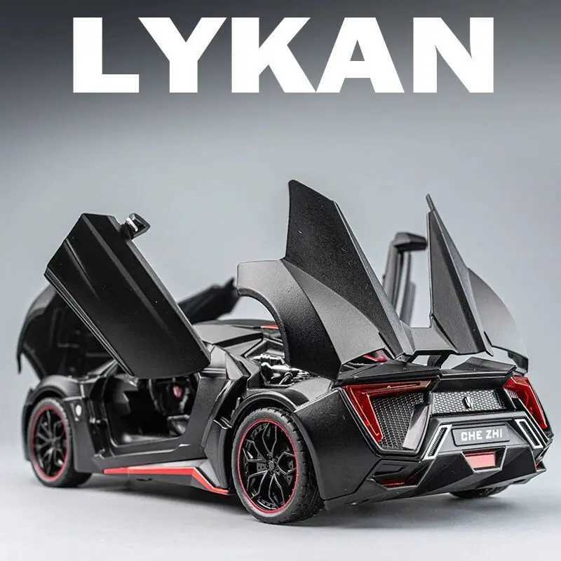 1 32 LYKAN Hypersport Supercar Alloy Car Die Casting and Toy Car Model Sound Light Pull Back Car Toy Collection Childrens Gifts M241025 - view 4