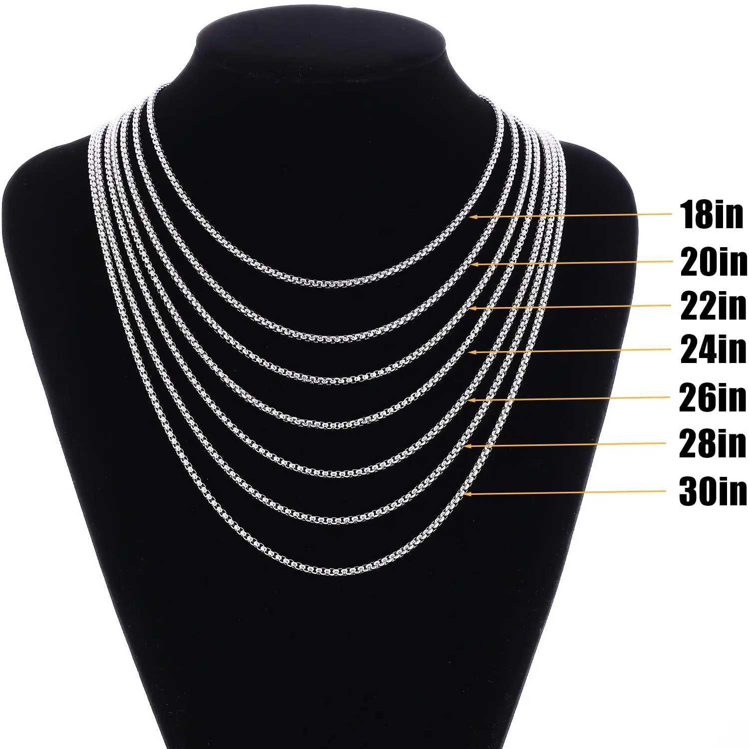 Vonmos 16-24 inch silver cross necklace for men featuring a 2.5mm cross chain and exquisite stainless steel cross pendant Y241025