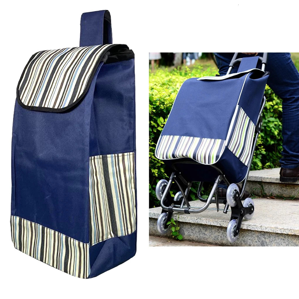 Shopping Cart Shopping Cart Oxford Cloth Handbag Thick and Strong Reusable Shopping Bag 241024