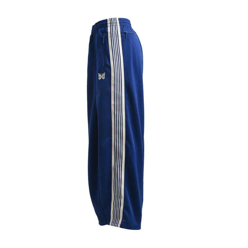 Casual Fashion Oversize Wide Leg Striped Sweatpants Men Women 1 1 Tag Butterfly Embroidery Pants Jogger Drawstring Blue Trousers 241025