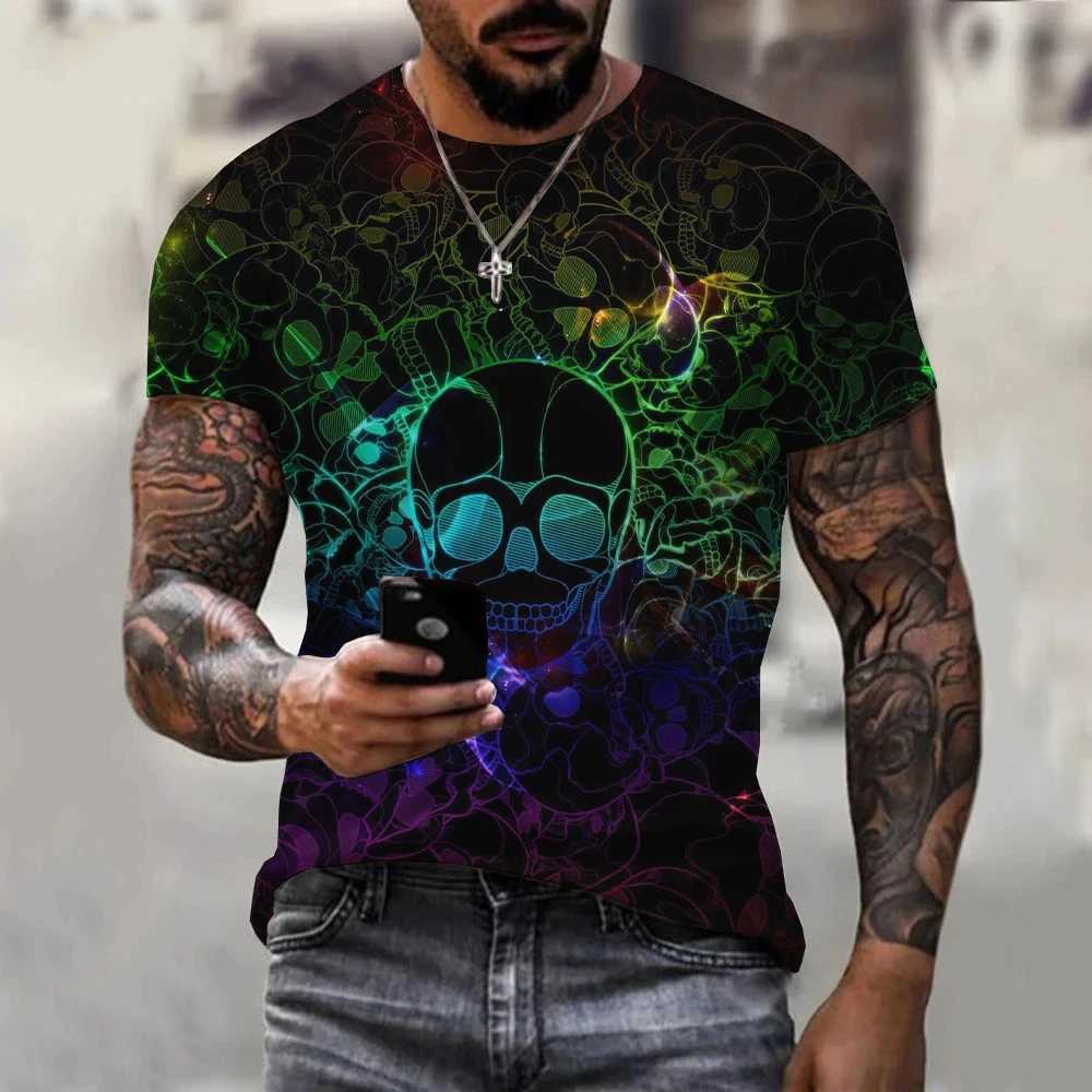 New Summer Fashion Music Art Color Neon Graffiti 3D T-Shirt Men Women Hip Hop Casual Streetwear Oversized T Shirt Cool Tops TeesX241025