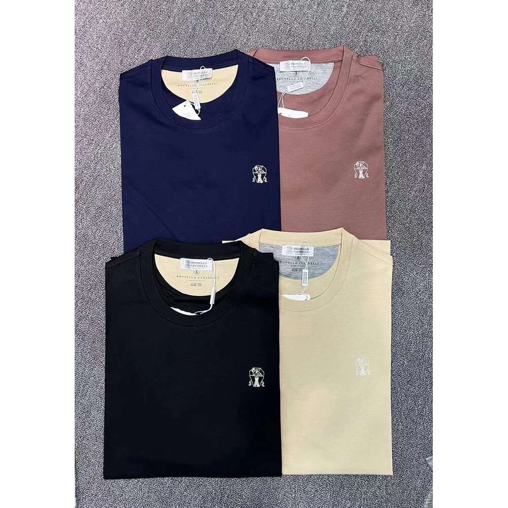 BILLIONAIRE BLKA CPTG T-Shirt BC Men Cotton 2024 Summer New Thin Embroidery Breathable Casual Size L-Xxxl Short Sleeve Shirt