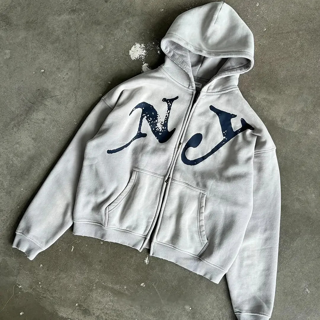 Y2k loose mens hoodie sweatshirt and sweatpants two-piece winter sportswear casual pants set womens clothing 241025