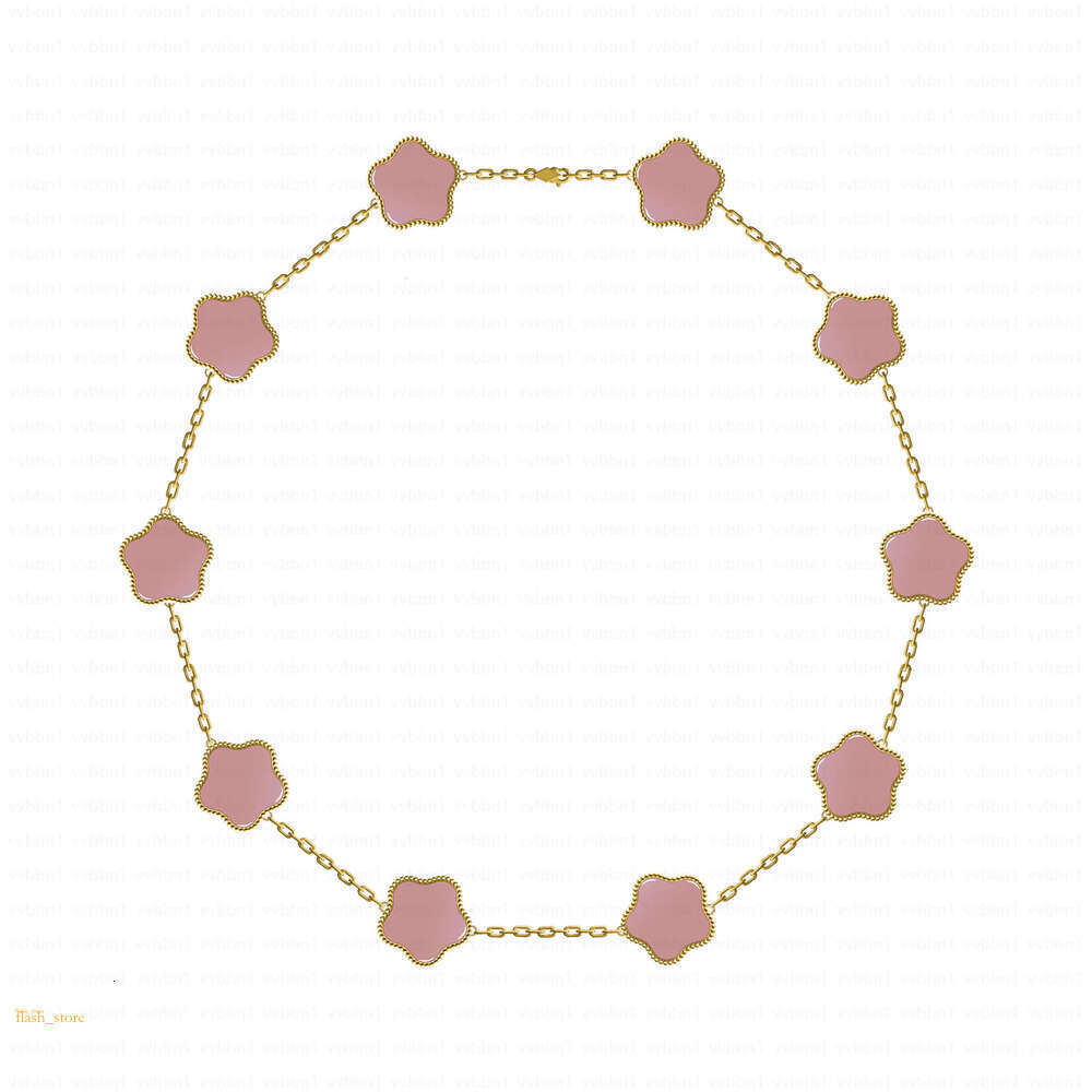 10 Wer Four Designer Luxury Jewelry Leaf Clover For Women Non Tarnish Stainless Steel Plated Gold Jewelry Woman Mother Of Pearl Initial Necklace Girl 