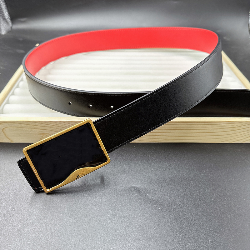 Belts Designer Mens Belt Luxury Genuine Leather Solid Large Buckle Belt Valentines Day Christmas Gift Fashion Leather Belt Womens Belt 25cm AA