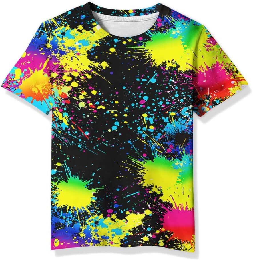 Mens T shirt 3D Print Graphic Funny Colorful Summer Tee ShirtsCasual tops summer clothes Cool pattern fashion