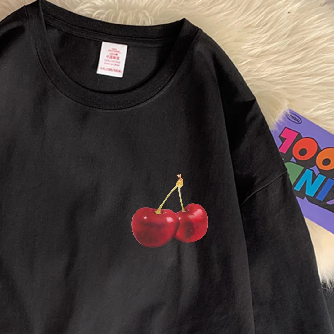 Cherries Cosh Valentine Funny T Shirts Men Women Summer Cotton Casual Wear Crewneck Tee Clothes Oversized Loose Couple TShirt 241025