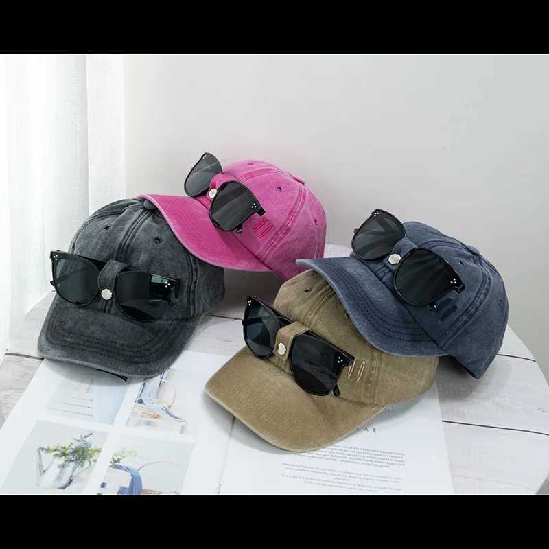 Washed baseball cap with cat ears snap cap gorilla outdoor sun hat unisex style X2501091