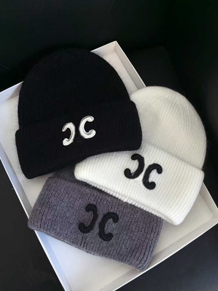 Designer CELINS Beanie Winter New Wool Classic Brand Fashion Knitted cel Hat Official Website 1