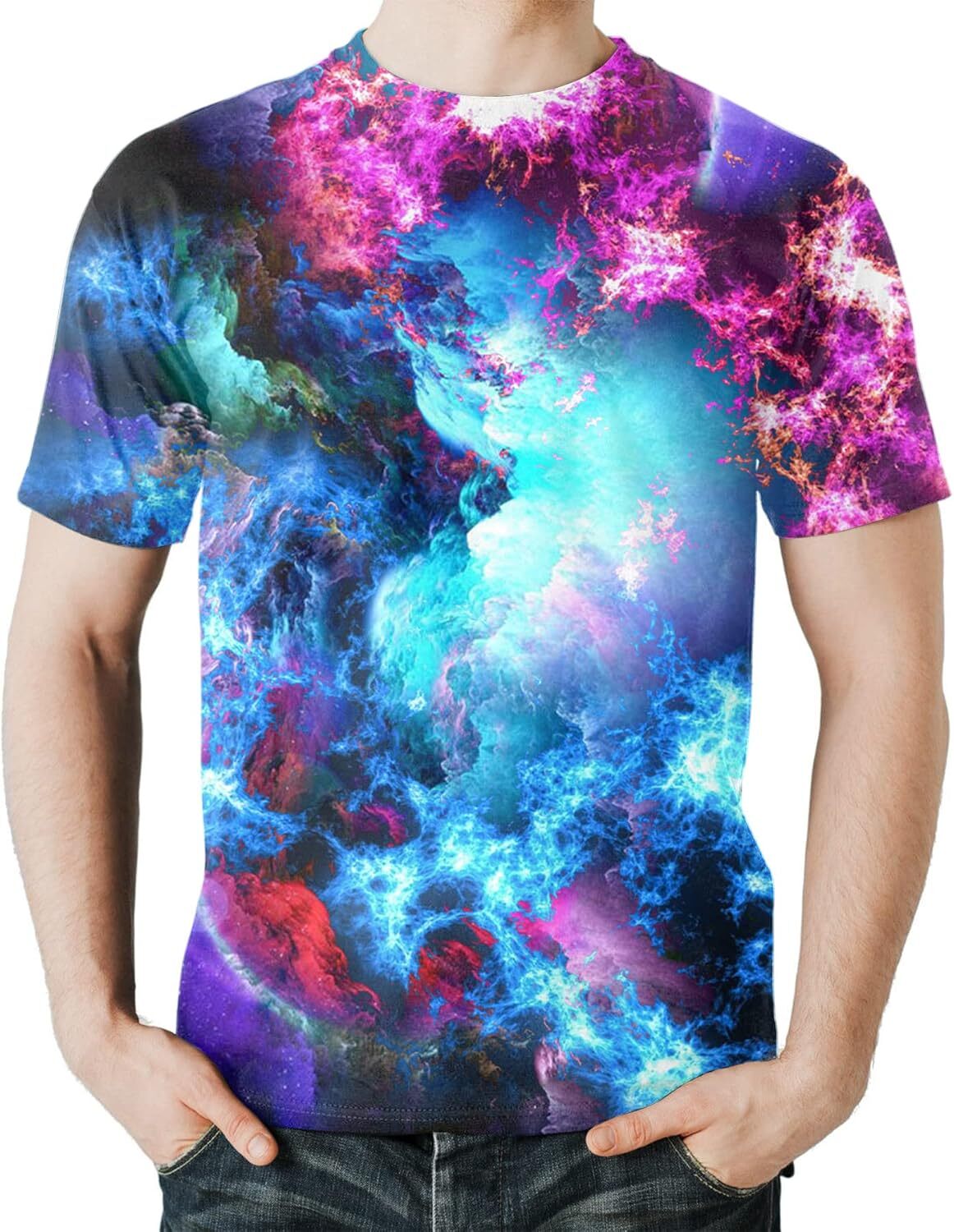 Mens T shirt Unisex 3D Graphic Print Fashion for Adults Teens Novelty Casual Tee Tops Fashionable and comfortable