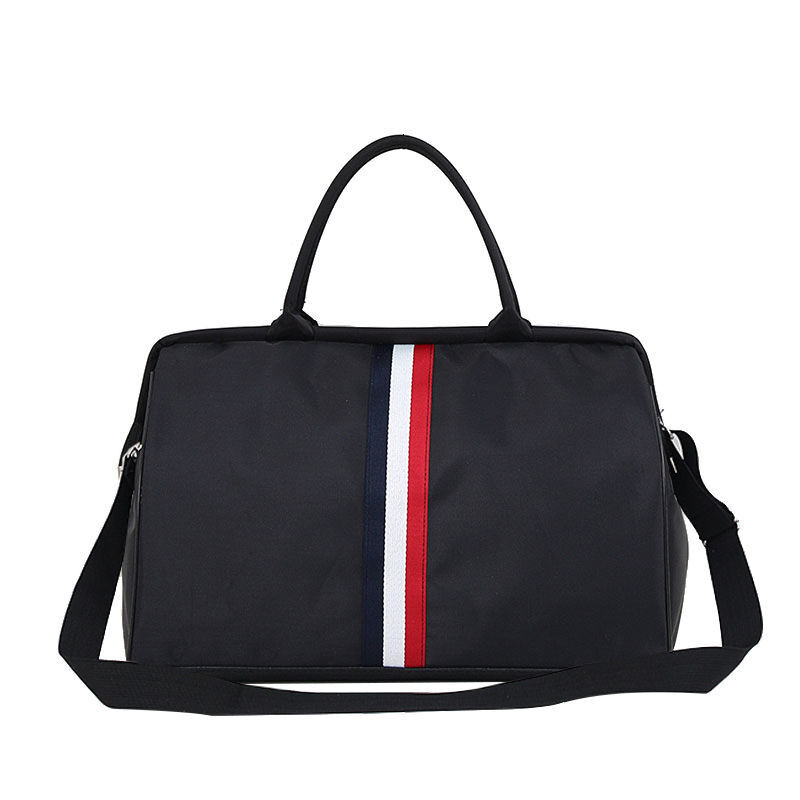 New designer travel bag large women's handbag men's waterproof portable foldable neutral wholesale travel package striped cushion