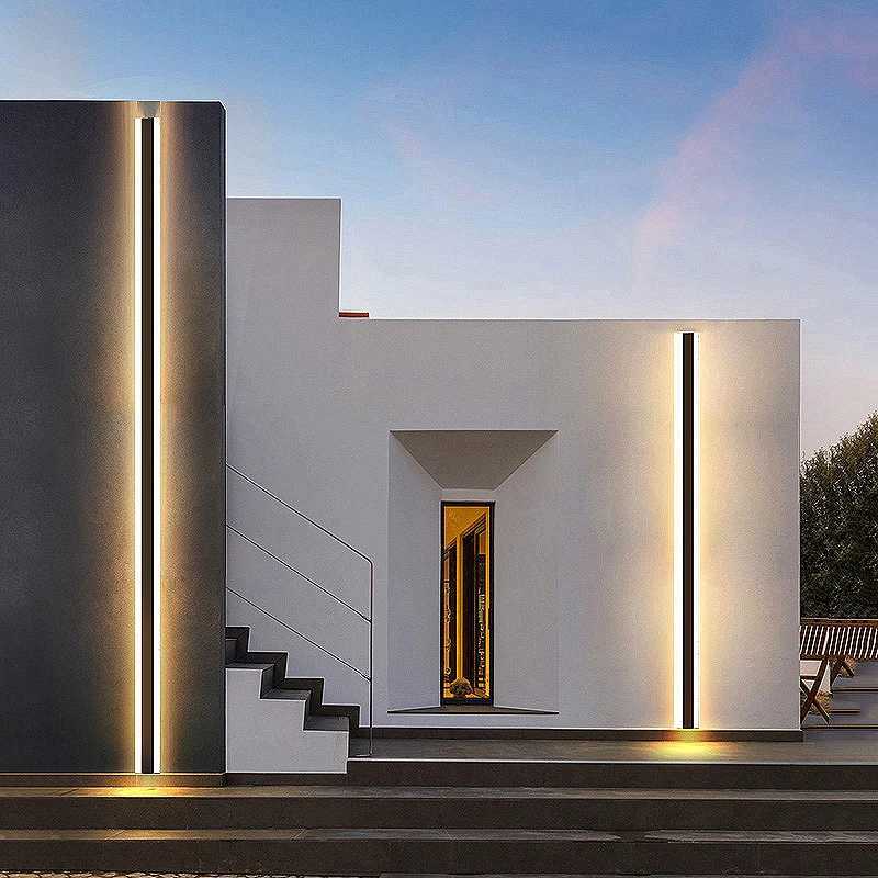 Modern waterproof outdoor strip LED wall light IP65 aluminum wall light garden porch light 110V 220V Sconce luminous X241025