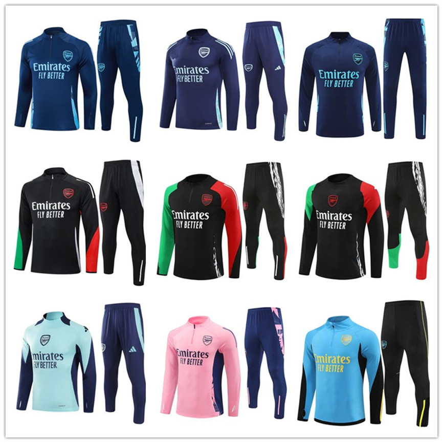 2024 2025 PEPE SAKA Pink Arsen tracksuit Football soccer jerseys 23 24 25 Gunners training suit THOMAS TIERNEY SMITH ROWE Transport Men Kids sportswear kit
