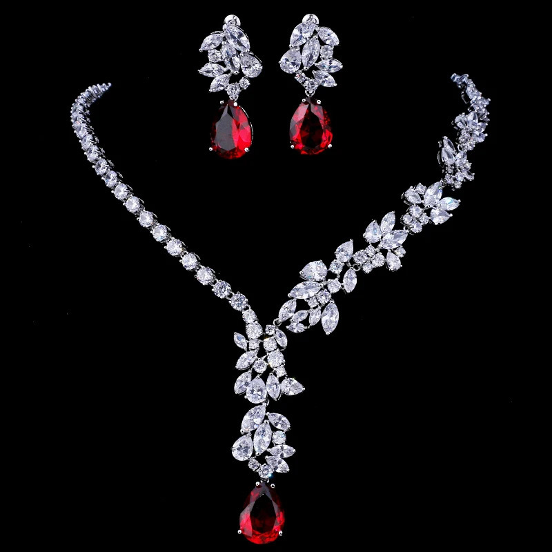 Emmaya Unique Choker Necklace Stud Earrings Bridal Jewelry Sets Wedding Accessories Dropship 250403