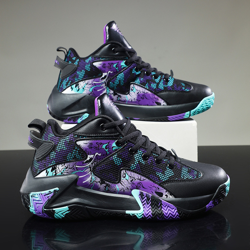 Men Fashion Sports Shoes:Basketball Shoes Anti-slip Wearable Breathable Comfort Training Shoes,Black/Blue/Green,Free shipping