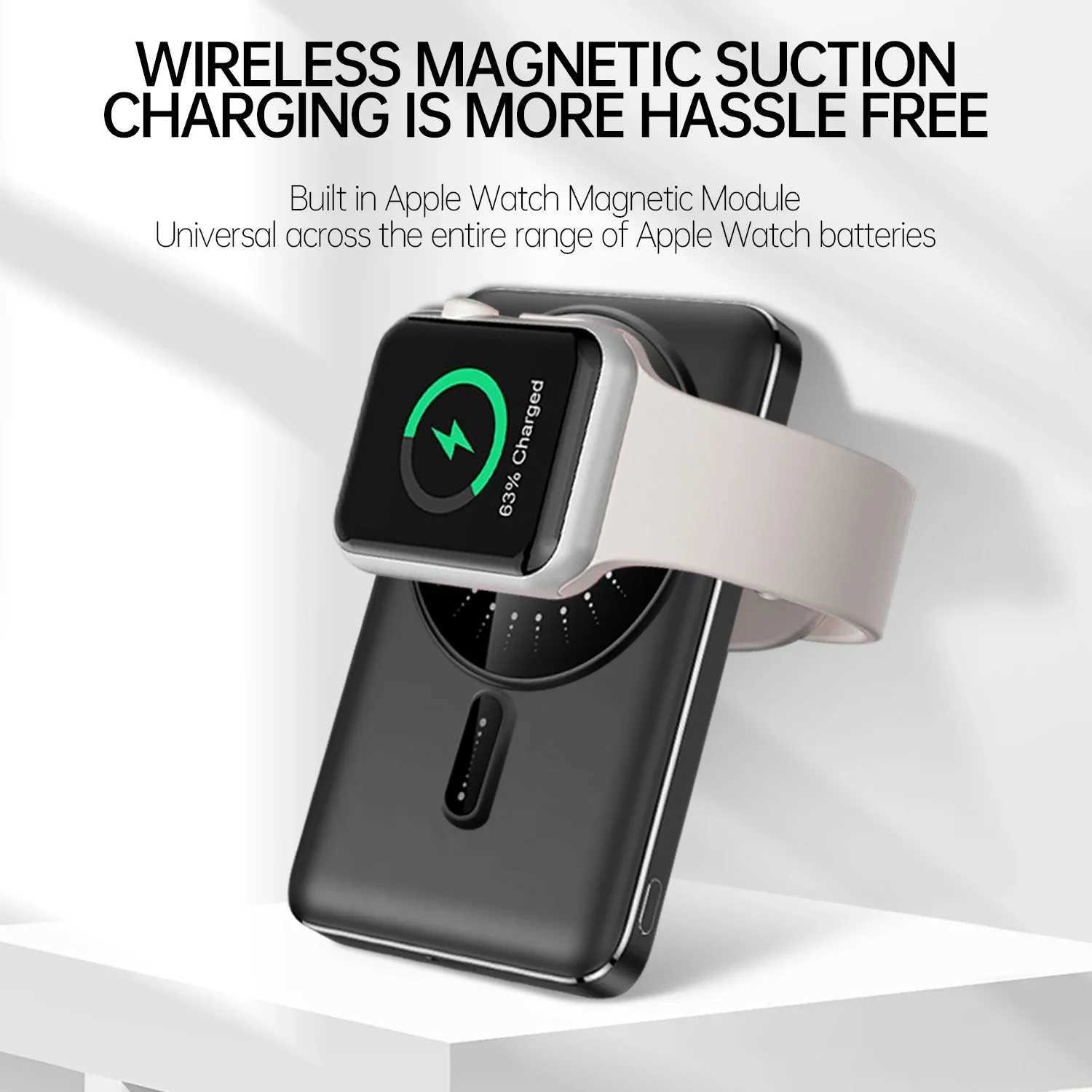 Hot Sale F19s 10000mAh 3-in-1 Magnetic Wireless Power Bank for iPhone PD20W Fast Charging for Watch Portable Spare Battery T241026