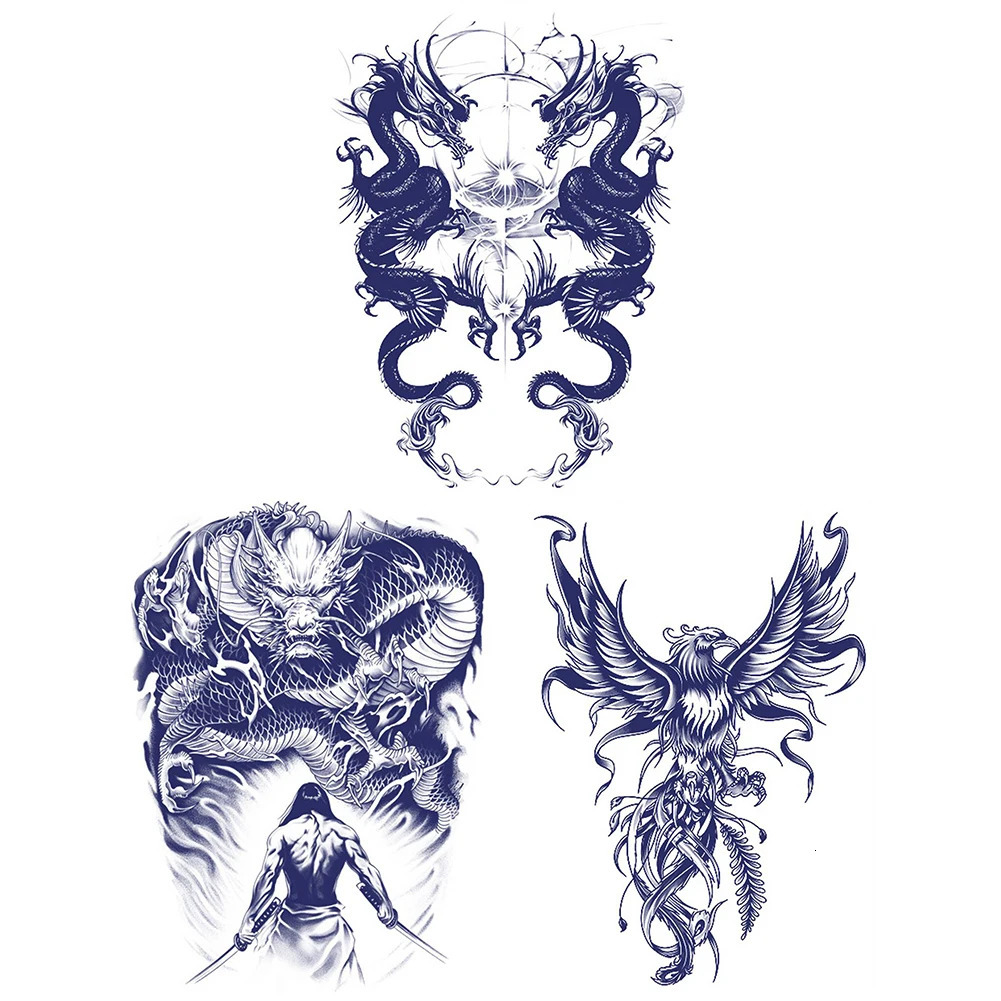 Full back animal themed body tattoo sticker waterproof tattoo sticker semi permanent tattoo sticker 241025