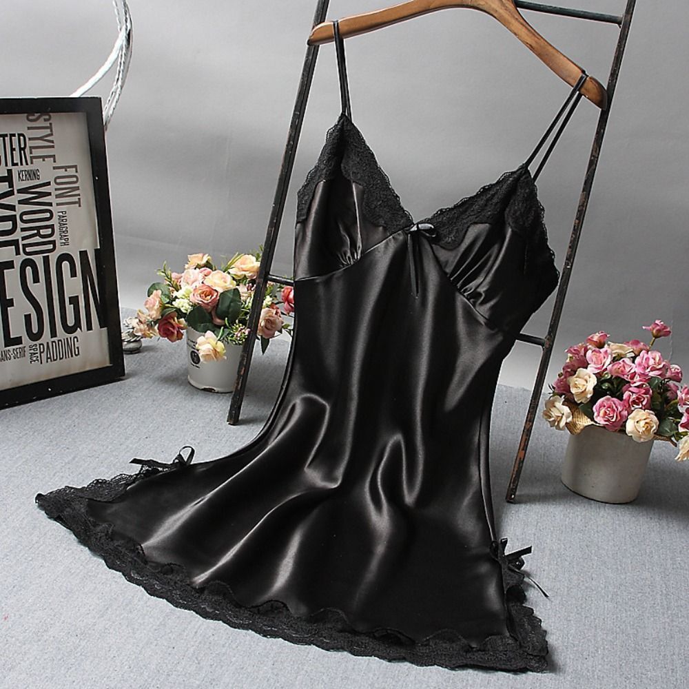2025 fashion Lace Patchwork Camisola gerie Nighty Wedding Silk Dress Sleep Wear Nightdress Clothes Women s Nightgowns Sexy Nightwear