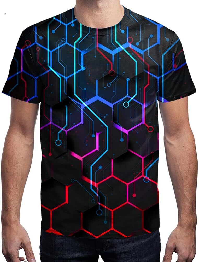 Mens T shirt Shirts for Men Women Graphic Tees Unisex 3D Printed Short Sleeve Novelty Tops tee Casual tops summer clothes Fashionable and comfortable