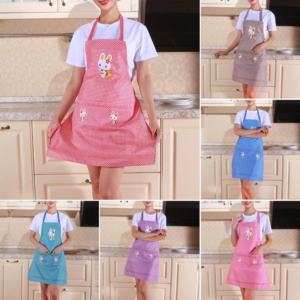 New Practical One Size Cartoon Rabbit Women Apron Kitchen Accessories Household Supplies