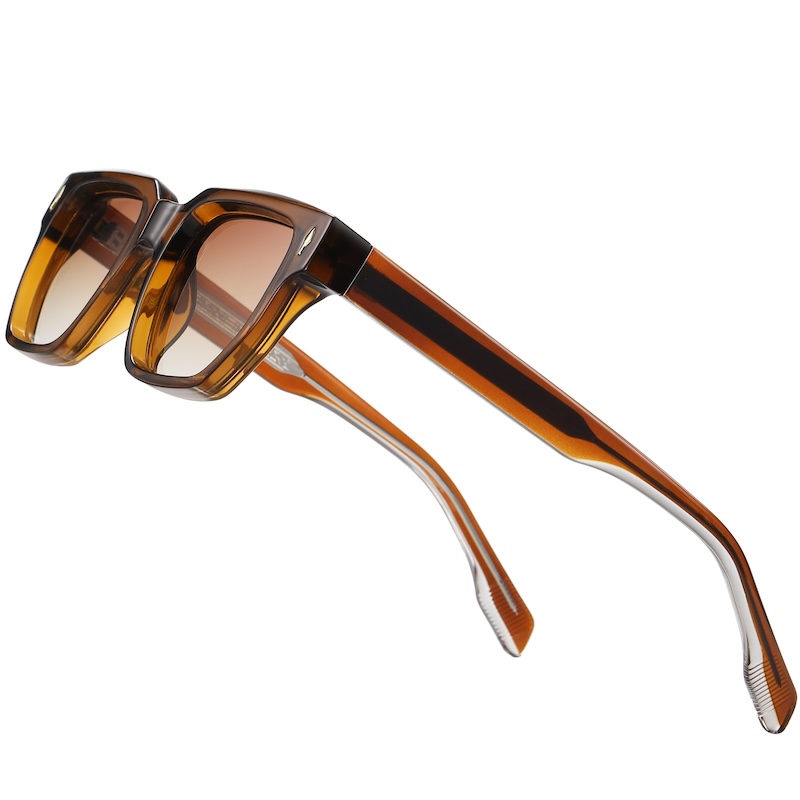 Retro Polarized Sunglasses Women Men Luxury Sunglasses Fashion Clear Gradient Shades UV400 Women Rivets Cat Eye Sun Glasses Vintage Driving Fishing S1
