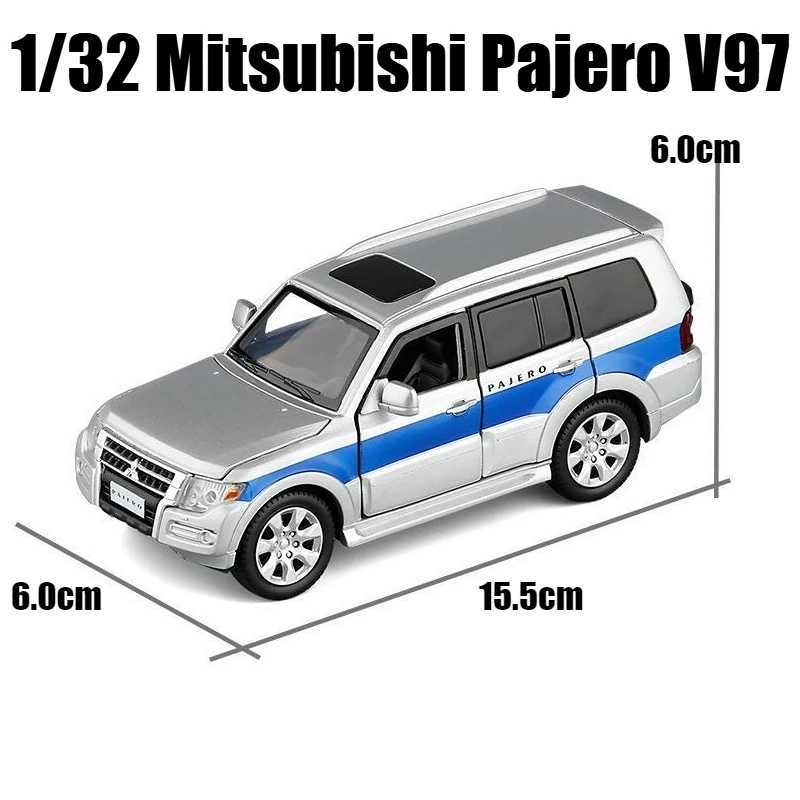 High Quality 1/32 Mitsubishi Pajero SUV Sport Mini Die Casting Alloy Toy Car Model Sound and Light Series Childrens Gift T241025