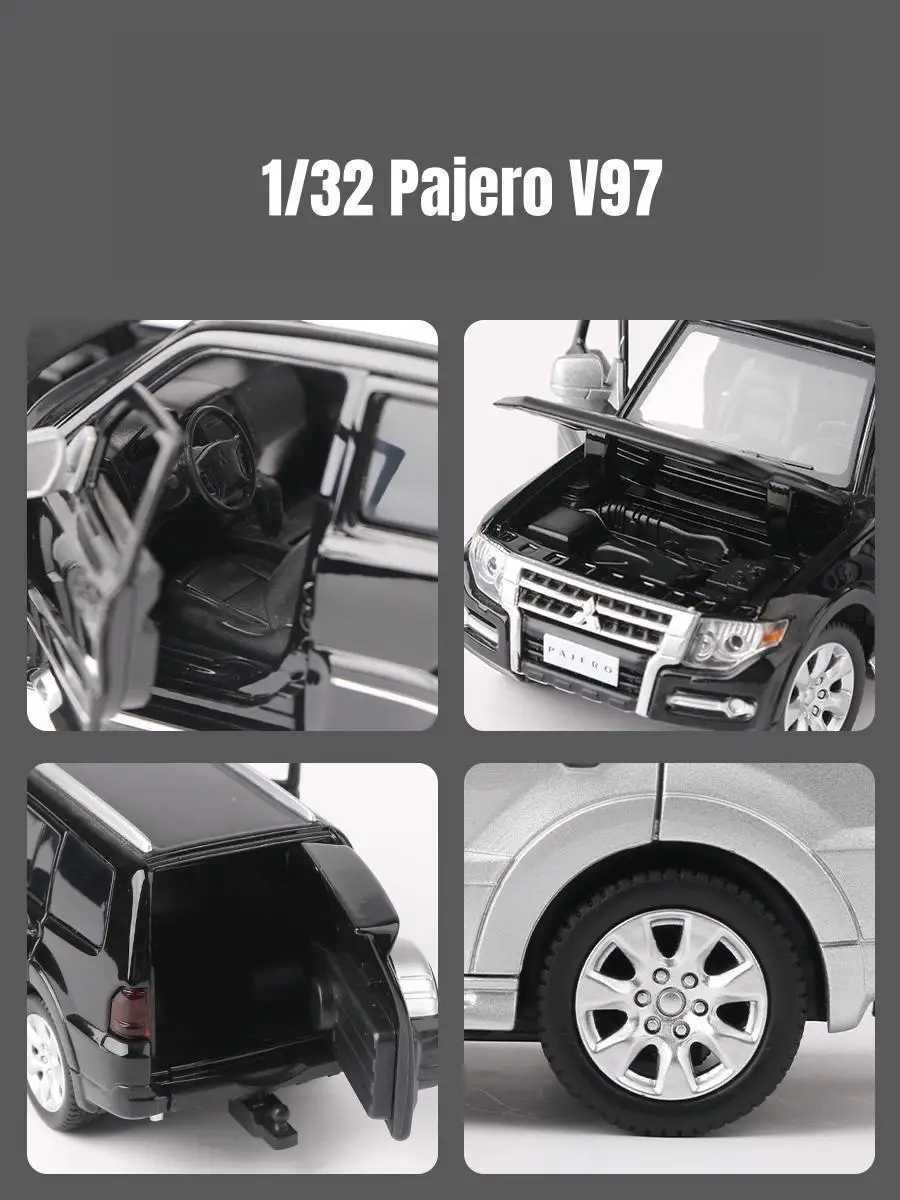 High Quality 1/32 Mitsubishi Pajero SUV Sport Mini Die Casting Alloy Toy Car Model Sound and Light Series Childrens Gift T241025