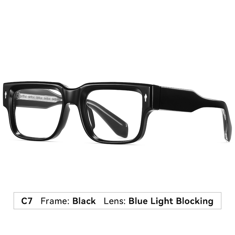 Square Polarized Sunglasses Men Luxury Sunglasses Fashion Clear Gradient Shades UV400 Women Rivets Thick Classic Sun Glasses Vintage Driving Fishing S