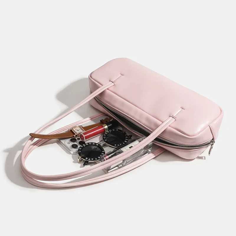 Fashion Solid Large Capacity Shoulder Bag Internal Company Soft 2025 High Quality Womens Zipper Pu Womens Handbag Y250319
