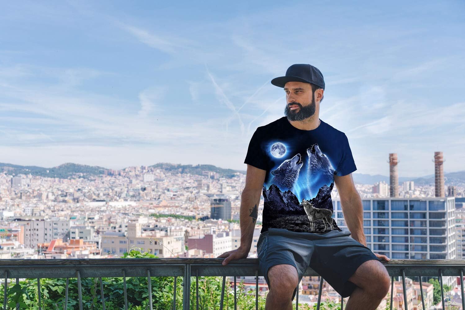 Mens T shirt Wolf Shirts for Men Women 3D Print Wolves Animal Unisex Short Sleeve Tee tee Casual tops summer clothes fashion