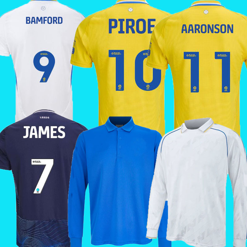 24 25 BAMFORD Piroe Soccer Jerseys Spezial Home Away third 2024 2025 retro Leeds SUMMERVILLE james Unitedes Football Shirt Men Kids kits Georginio GNONTO