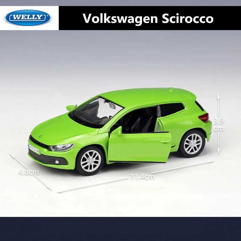 WELLY 1 36 Volkswagen Scirocco alloy car model die-casting metal toy car model miniature scale simulation childrens gift M241025