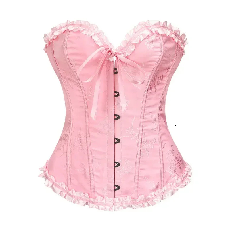 2025 New designer women s Victorian style tight corset plus size fashion with bone bust top sexy super chest retro low print small corset lace