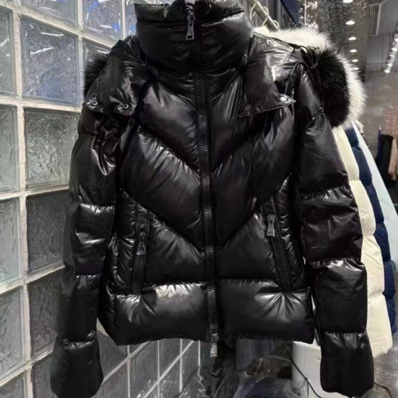Women's hooded down jacket designer women's winter jacket clothing women's fox skin fur collar top thick coat jacket white duck down fashionable women's clothing
