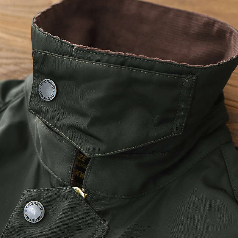 3607# Autumn Winter New American Retro Cargo Jacket Men's Fashion Multi-Pockets Casual Heavyweight Windproond Waterproof Coat
