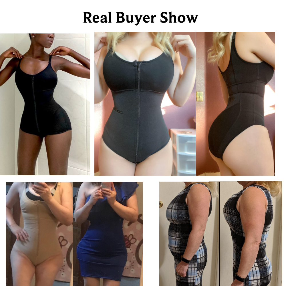 2025 New designer women s underwear jumpsuit tight corset trend waist shaping suit women s post operative slimming zipper hook stage Fas