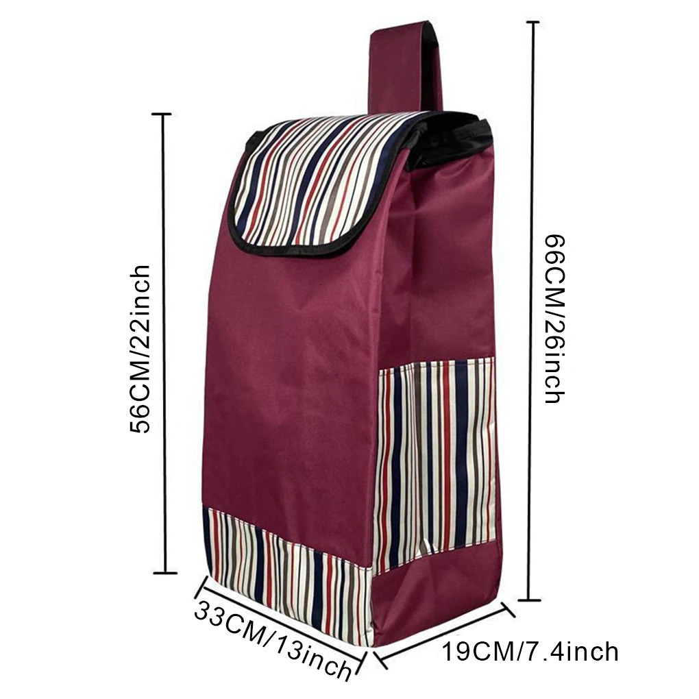 Shopping Cart Shopping Cart Oxford Cloth Handbag Thick and Strong Reusable Shopping Bag 241024